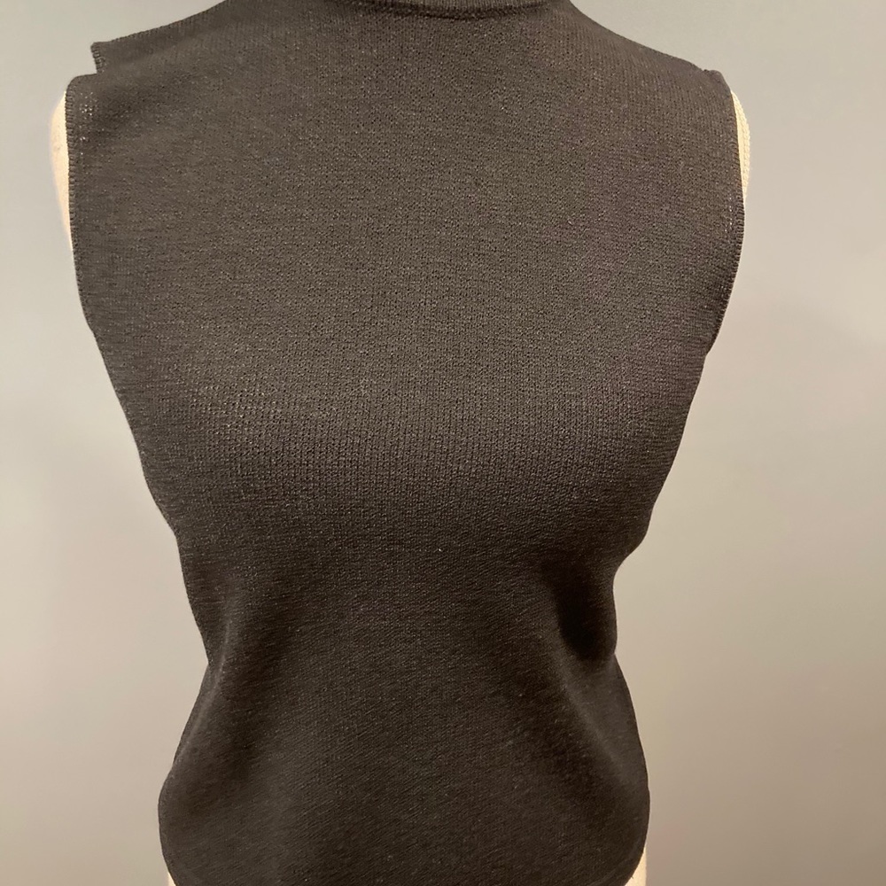 St. John Basics black mock-neck top size P